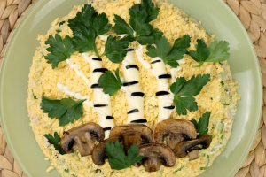 Теплый салат «Осенний лес»