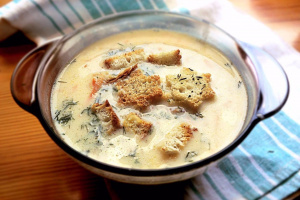 Сырный суп по‑французски, с курицей